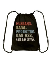 Husband-Dada-Protector-Bad ass-Race Car Driver Drawstring Bag tile