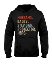 Husband-Daddy-Step Dad-Protector-Hero Hooded Sweatshirt tile