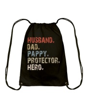 Husband-Dad-Pappy-Protector-Hero Drawstring Bag tile