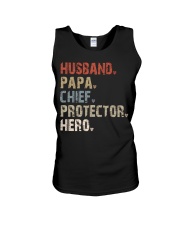 Husband-Papa-Chief-Protector-Hero Unisex Tank tile