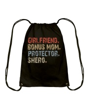 Girlfriend-Bonus Mom-Protector-Shero Drawstring Bag tile