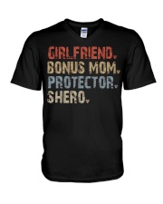Girlfriend-Bonus Mom-Protector-Shero V-Neck T-Shirt tile