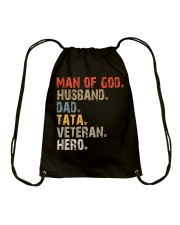 Man Of God-Husband-Dad-Tata-Veteran-Hero Drawstring Bag tile