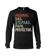 Husband-Dad-Stepdad-Papa-Protector Long Sleeve Tee tile