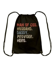 Man Of God-Husband-Daddy-Provider-Hero Drawstring Bag tile