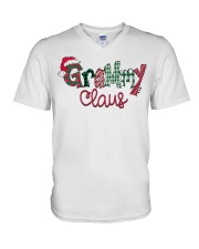 Grammy Claus Christmas Art V-Neck T-Shirt thumbnail