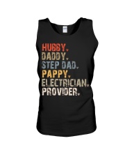 Hubby-Daddy-Step Dad-Pappy-Electrician-Provider Unisex Tank tile