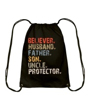 Believer-Husband-Father-Son-Uncle-Protector Drawstring Bag tile