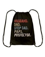 Husband-Dad-Step Dad-Paps-Protector Drawstring Bag tile