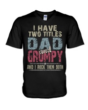 Dad and Grumpy - Perfect gift V-Neck T-Shirt tile