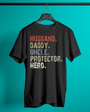 Husband Daddy Uncle Protector Hero - V2 Classic T-Shirt lifestyle-mens-crewneck-front-3