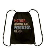 Mother-Advocate-Protector-Hero Drawstring Bag tile