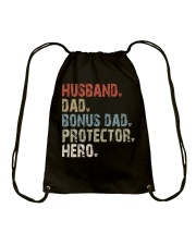 Husband - Dad - Bonus Dad - Protector - Hero Drawstring Bag tile