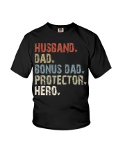 Husband - Dad - Bonus Dad - Protector - Hero Youth T-Shirt tile