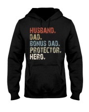 Husband - Dad - Bonus Dad - Protector - Hero Hooded Sweatshirt tile