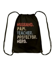 Husband-Papi-Teacher-Protector-Hero Drawstring Bag tile