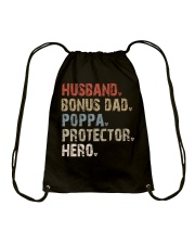 Husband-Bonus Dad-Poppa-Protector-Hero Drawstring Bag tile