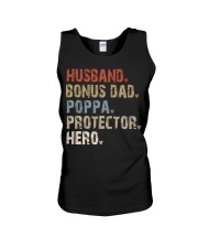 Husband-Bonus Dad-Poppa-Protector-Hero Unisex Tank tile