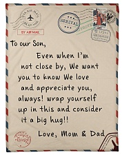 To our Son - Love Mom and Dad - v2 Fleece Blanket tile