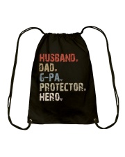 Husband-Dad-G-Pa-Protector-Hero Drawstring Bag tile
