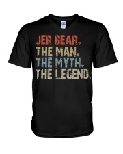 jer-bear-the-man-the-myth-the-legend V-Neck T-Shirt tile