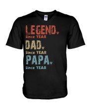 Legend Dad Papa- v51 V-Neck T-Shirt tile