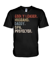 Godly Leader-Husband-Daddy-Opa-Protecter V-Neck T-Shirt tile