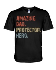 Amazing Dad - Protector - Hero V-Neck T-Shirt tile