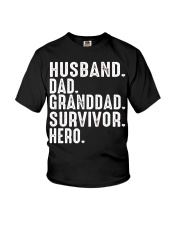 HUSBAND-DAD-GRANDDAD-SURVIVOR-HERO Youth T-Shirt tile