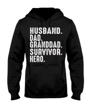 HUSBAND-DAD-GRANDDAD-SURVIVOR-HERO Hooded Sweatshirt tile