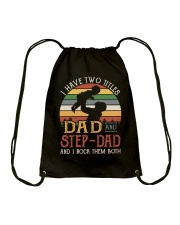 Dad And Step Dad Drawstring Bag tile