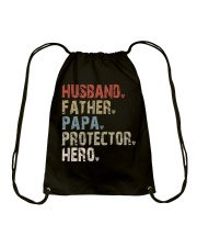 husband-father-papa-protector-hero Drawstring Bag tile