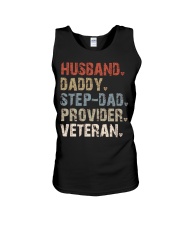 Husband-Daddy-Step-Dad-Provider-Veteran Unisex Tank tile