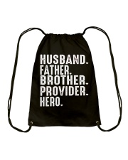 Husband-Father-Brother-Provider-Hero Drawstring Bag tile