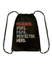 Pops - Papa - Protector - Hero Drawstring Bag tile