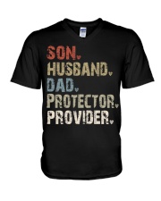 Son-Husband-Dad-Protector-Provider V-Neck T-Shirt tile