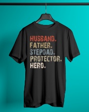 Husband-Father-Stepdad-Protector-Hero Classic T-Shirt lifestyle-mens-crewneck-front-3