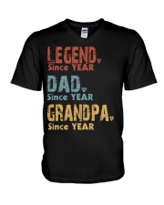 Legend Dad Grandpa- v51 V-Neck T-Shirt tile