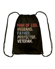 Man Of God-Husband-Father-Protector-Veteran Drawstring Bag tile