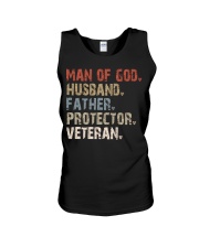 Man Of God-Husband-Father-Protector-Veteran Unisex Tank tile