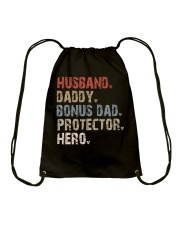 Husband-Daddy-Bonus Dad-Protector-Hero Drawstring Bag tile