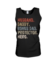 Husband-Daddy-Bonus Dad-Protector-Hero Unisex Tank tile