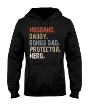 Husband-Daddy-Bonus Dad-Protector-Hero Hooded Sweatshirt tile