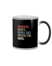 Husband-Daddy-Bonus Dad-Protector-Hero Color Changing Mug tile