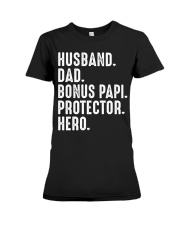 husband-dad-bonus-papi-protector-hero Premium Fit Ladies Tee tile