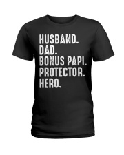 husband-dad-bonus-papi-protector-hero Ladies T-Shirt tile