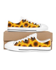 Sunflowers Women's Low Top White Shoes inside-left-outside-left
