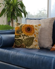 Sunflower Square Pillowcase aos-pillow-square-front-lifestyle-02