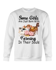 Some Girls Farmer Cow Cattle Crewneck Sweatshirt tile