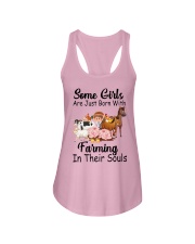 Some Girls Farmer Cow Cattle Ladies Flowy Tank tile
